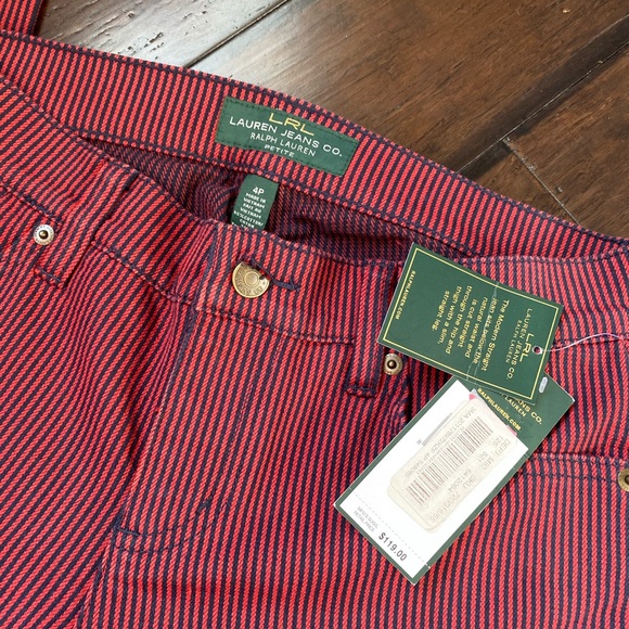Ralph Lauren Denim - RALPH LAUREN SKINNY JEAN IN BURGUNDY& BLUE Sz 4